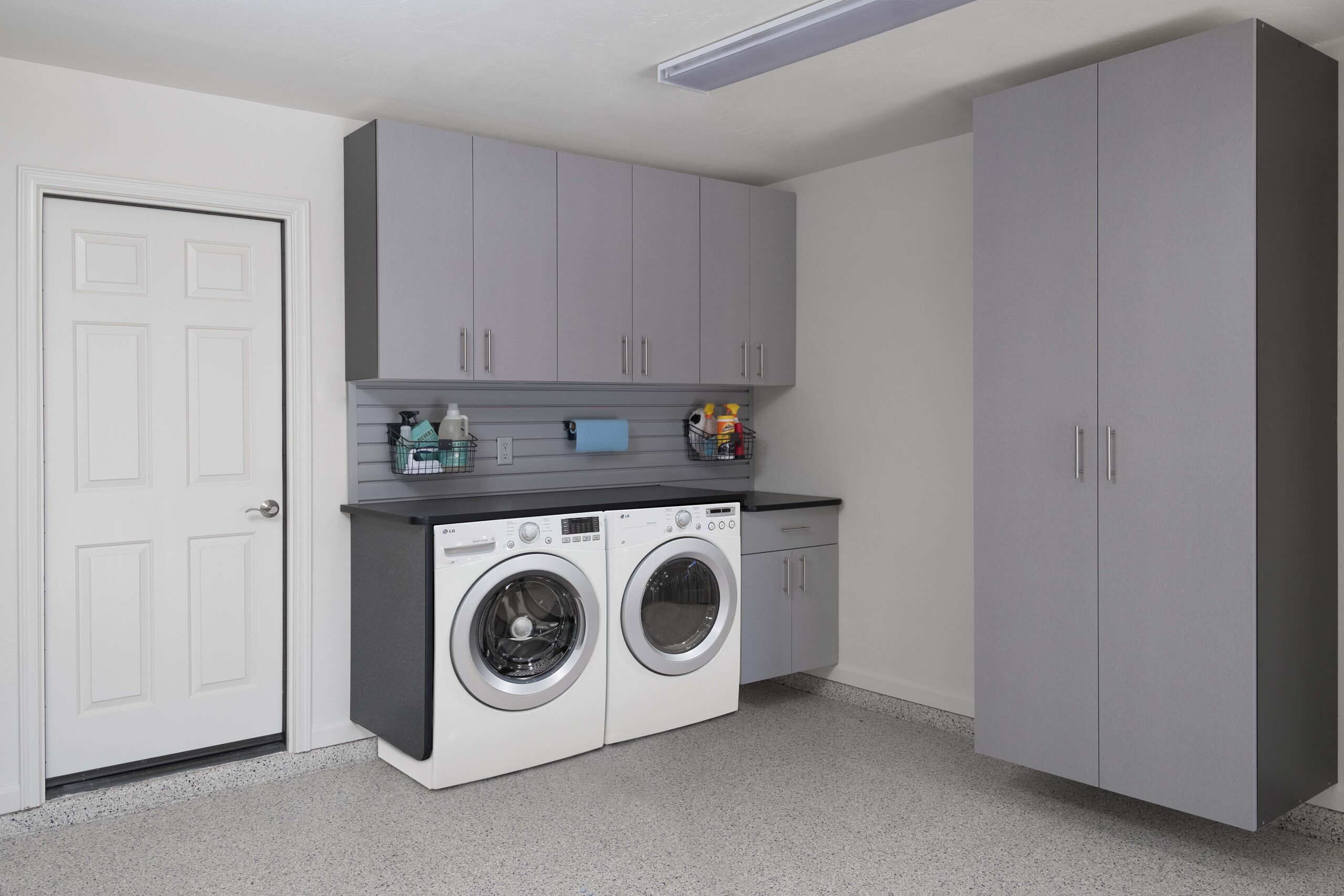 Finished laundry and storage room